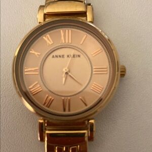 Anne Klein Gold Roman Numeral Watch